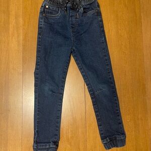 Dark Blue Denim Jogger Pants